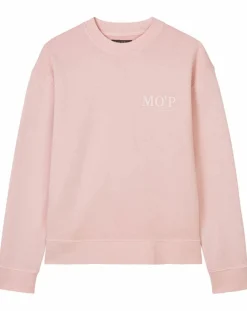 Sweat Col Rond Coton Organic rose clair