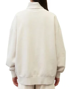 Sweat col roulé molletonné écru