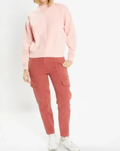 Sweat court en Coton bio molletonné Billie rose