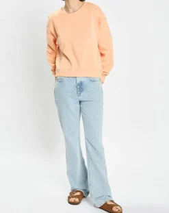 Sweat Crew Neck Coton Bio orange clair
