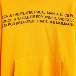 Sweat en Coton à capuche Food inscriptions orange