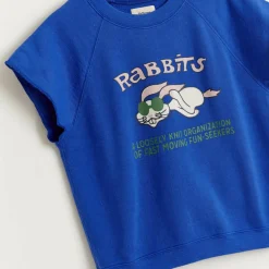 Sweat en Coton Filia imprimé bleu