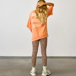 Sweat en Coton mélangé boyfriend Facile orange