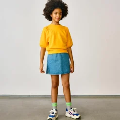 Sweat en Coton molletonné Vajo manches courtes orange vif