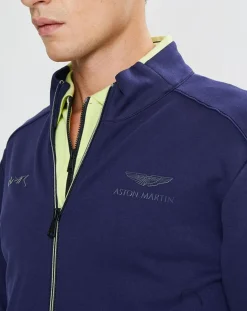 Sweat en Jersey col montant bleu marine