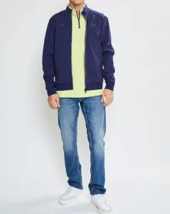 Sweat en Jersey col montant bleu marine