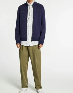 Sweat en Jersey col montant bleu marine