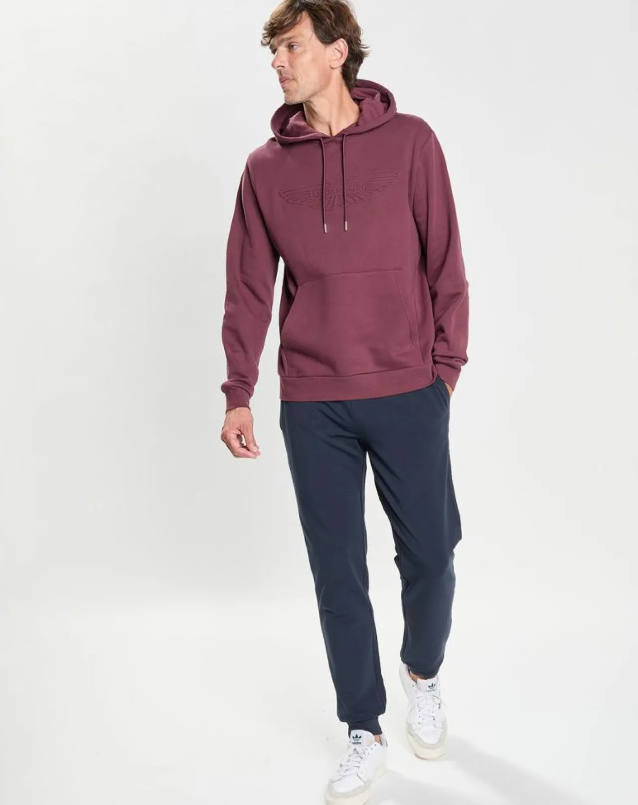 Sweat Hoodie Aston Martin Racing Embossé bordeaux