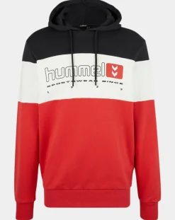 Sweat hoodie Musa en Coton bicolore noir/rouge