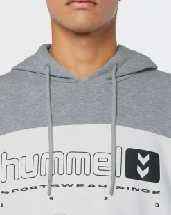 Sweat hoodie Musa en Coton bicolore gris/blanc