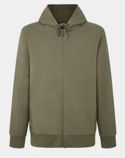 Sweat Hoodie zippé Mix kaki