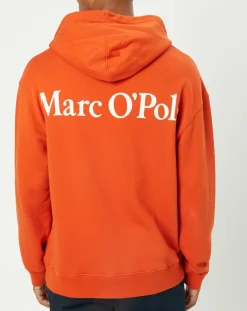 Sweat Hoody Logo Coton Organic orange