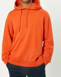 Sweat Hoody Logo Coton Organic orange