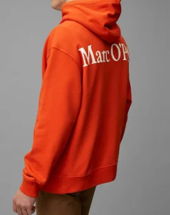Sweat Hoody Logo Coton Organic orange
