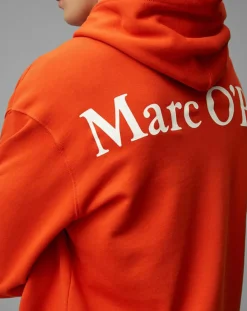 Sweat Hoody Logo Coton Organic orange