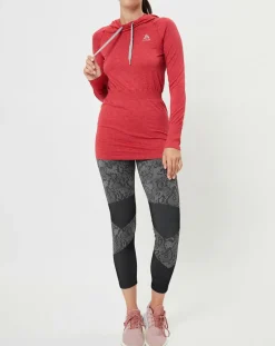 Sweat léger technique à capuche Irbis Warm rouge/hibiscus