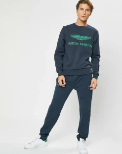 Sweat Logo Fluo Aston martin Racing bleu marine/vert