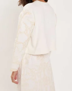 Sweat Médiéval Patchwork brodé écru