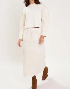 Sweat Médiéval Patchwork brodé écru