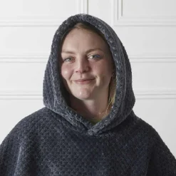 Sweat plaid à capuche intérieur Sherpa gris foncé