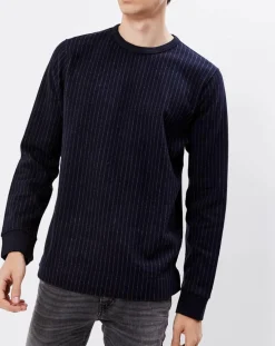 Sweat Vast rayé bleu marine