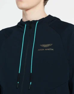 Sweat zippé à capuche Aston Martin Racing bleu marine