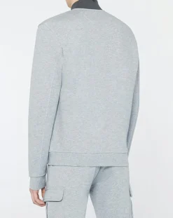 Sweat zippé Cargo gris chiné
