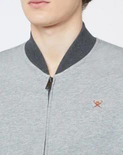 Sweat zippé Cargo gris chiné