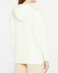 Sweat zippé en Coton bio Mathalie à capuche écru