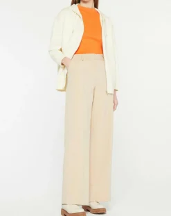 Sweat zippé en Coton bio Mathalie à capuche écru