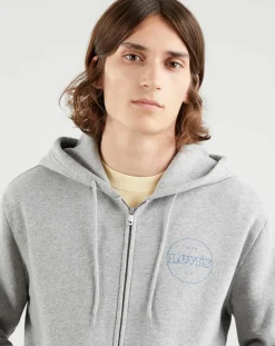 Sweat zippé Graphic Logo Outline gris