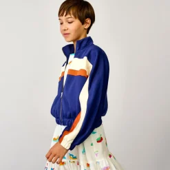 Sweat zippé molletonné Flagey bleu électrique