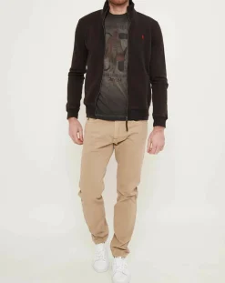 Sweat zippé uni noir