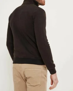 Sweat zippé uni noir