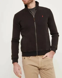 Sweat zippé uni noir