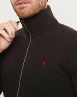 Sweat zippé uni noir