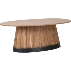 Table à manger ovale acacia dimona marron - 200x120x76 cm