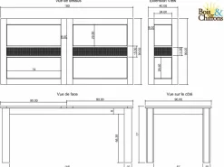Table à manger plateau cannage 180 rallonge 40 Acacia Tatoo II Beige - 180x90x77 cm