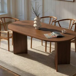 Table à manger Sablin noyer - 180x75x89.5 cm