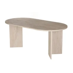Table à manger Sablin travertin - 180x75x89.5 cm