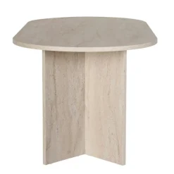 Table à manger Sablin travertin - 180x75x89.5 cm