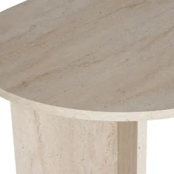 Table à manger Sablin travertin - 180x75x89.5 cm