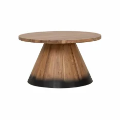 Table basse bois ronde 70 cm Acacia Dimona Naturel - 70x70x40 cm