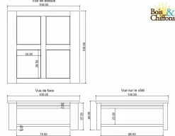 Table basse carrée Acacia Moon Marron - 100x100x40 cm