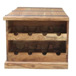 Table basse coffre rectangulaire en acacia massif Marron - 100x55x45 cm