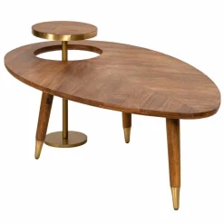 Table basse ovale Kensington MERCANA Marron - 130x70x50 cm