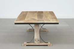 Table basse rectangulaire Manguier Pondicherry Beige - 130x65x40 cm