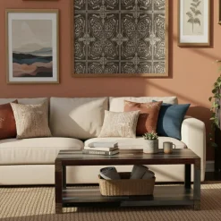 Table basse rectangulaire 120x80cm Manguier Pushkar Naturel - 120x80x45 cm