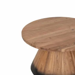 Table basse ronde bois 80 cm Acacia Dimona Naturel - 80x80x45 cm