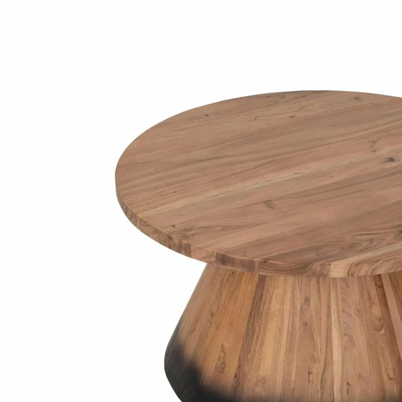 Table basse ronde bois 80 cm Acacia Dimona Naturel - 80x80x45 cm
